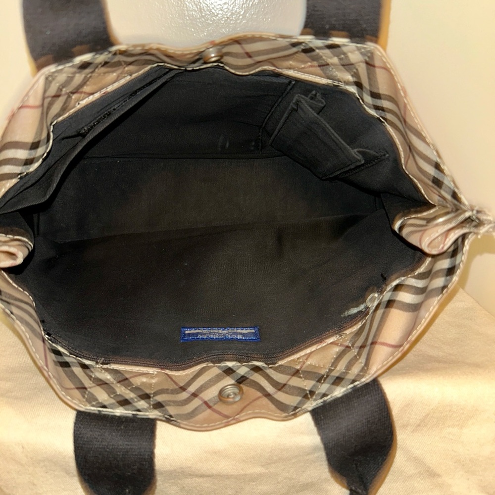 Auth BURBERRY BLUE LABEL Nova Check Tote Hand Bag Purse Nylon. - Picture 10 of 12